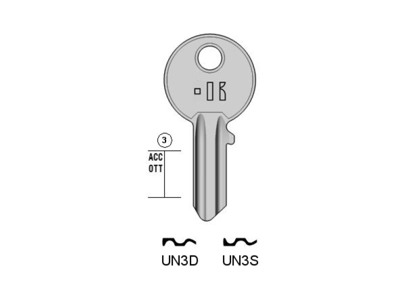 UL048- UN3D/K000 CHIAVE   (100)