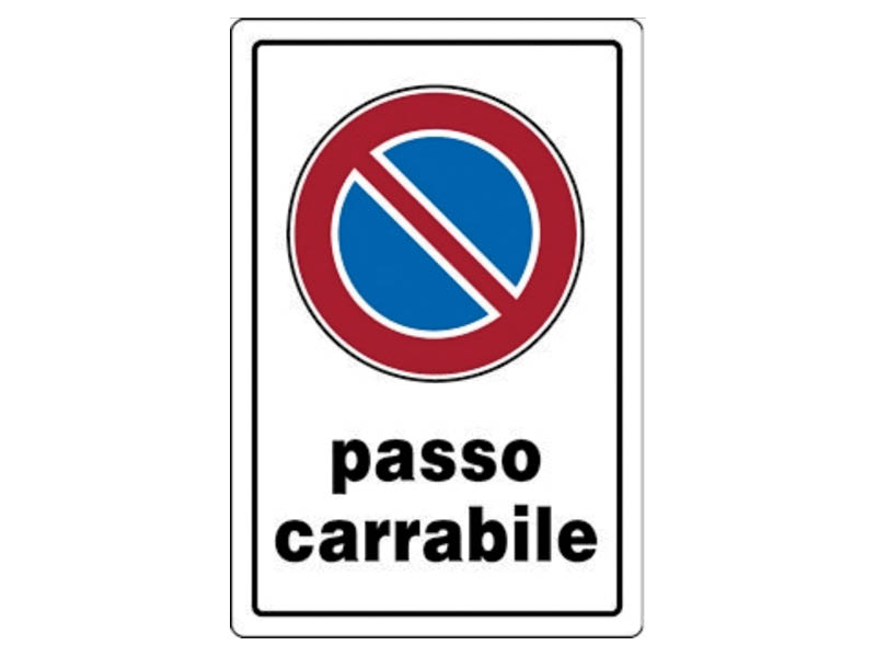 CARTELLO PASSO CARRABILE 20X30 PVC
