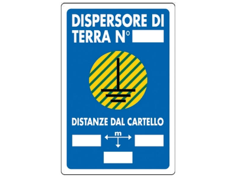 CARTELLO DISPERSORE DI TERRA 20X30 PVC