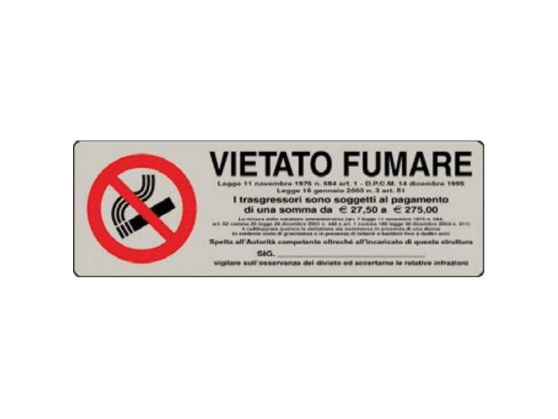 ETICHETTA ADES.VIETATO FUMARE+D.M.