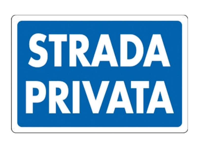 CARTELLO STRADA PRIVATA 20X30 PVC