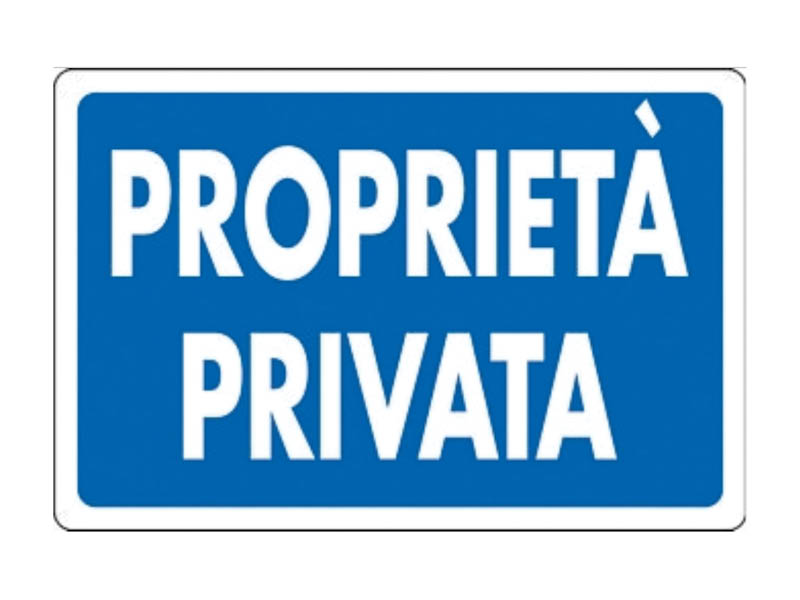 CARTELLO PROPRIETA' PRIVATA 20X30 PVC