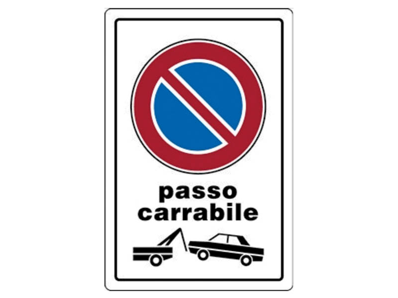 CARTELLO PASSO CARRAB.+RIMOZ. 20X30 PVC