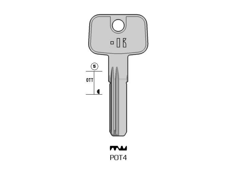 PT4R-POT4/K000 CHIAVE PUNZ. (50)