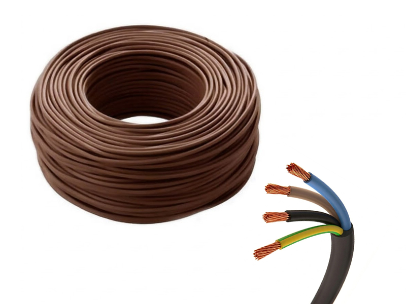 CAVO MARRONE ANTIFIAMMA 4X2.5 MT.100