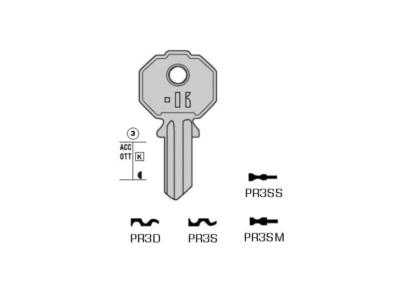 PF208-PR3D/K000 CHIAVE (100)