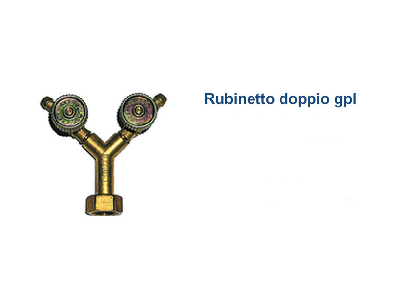 RUBINETTO GAS DOPPIO A Y 2 VIE e DADO F.