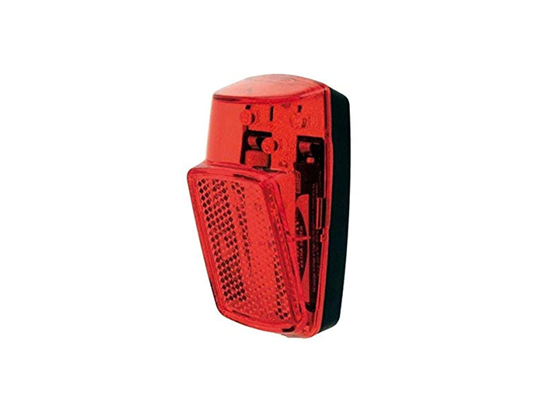 FANALE BICI POST.ROSSO VERT. pile 3 LED