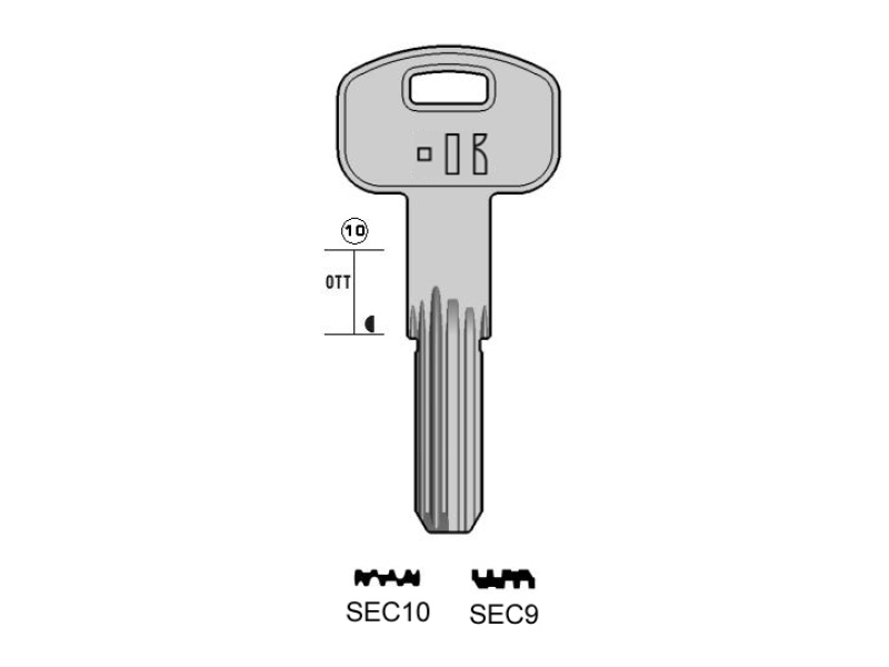 SCM1R-SEC10/K000 CHIAVE PUNZ. (50)