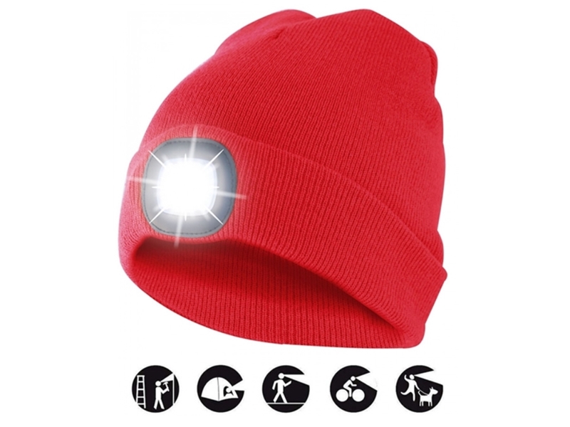 CAPPELLO INVERNALE LUCE LED ROSSO (6