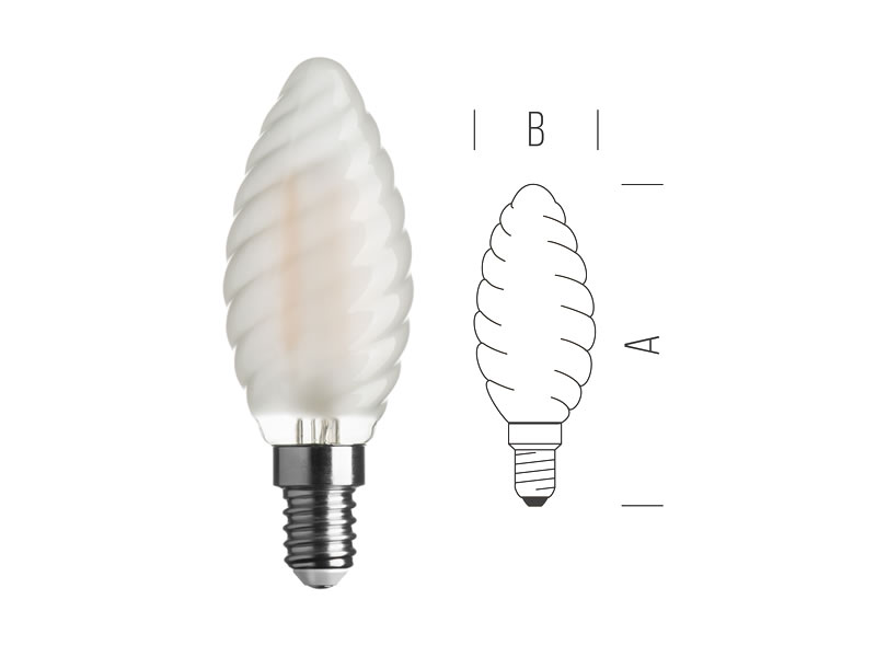 LAMPADA TORTIGLIONE LED STICK SATINATA*