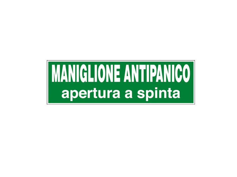 CARTELLO MANIGLIONE ANTIPANIC ADES.55X20