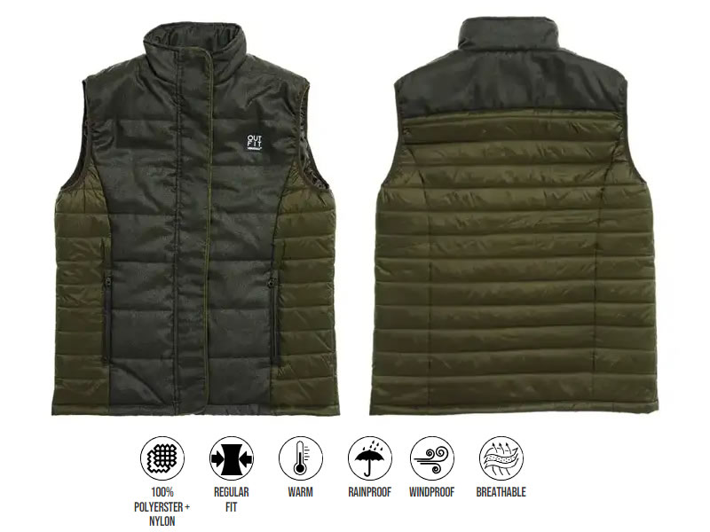 GILET UOMO SMANICATO OLIVA L