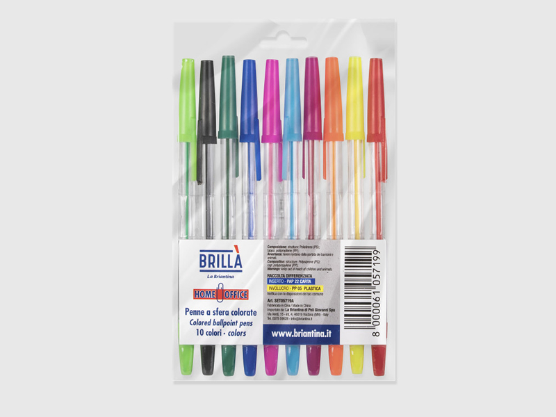 PENNA A SFERA MIX COLORATE 10PZ