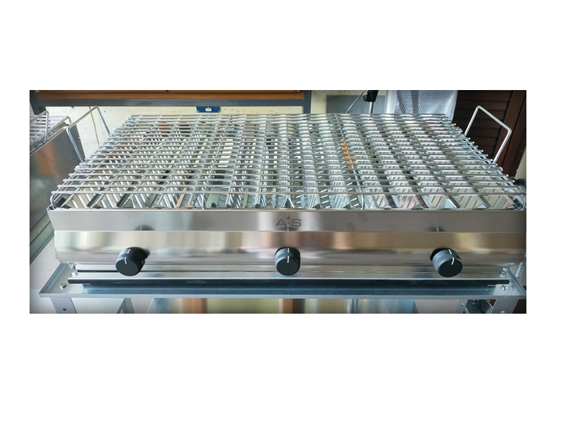 BARBECUE INOX GAS METANO 85X46X19h F3