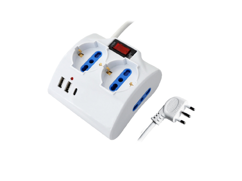 MULTIPRESA MT.2 4P+2 USB +C TAVOLO 8024C