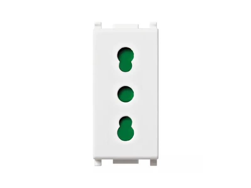 PRESA BIVALENTE BIANCO PLANA 0R14203