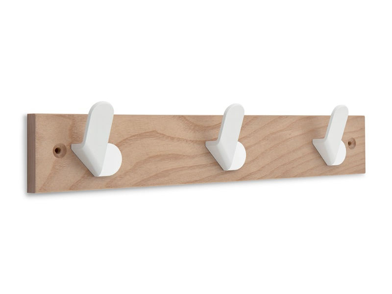 ATTACCAPANNI LEGNO BIANCO 3P   3723