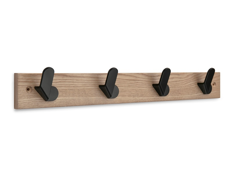 ATTACCAPANNI LEGNO NERO 4P   3724