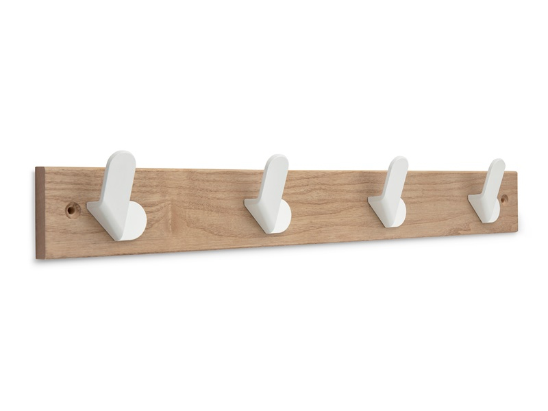 ATTACCAPANNI LEGNO BIANCO 4P   3724