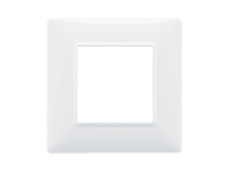 PLACCA 2 MODULI PLANA BIANCA 14642.01