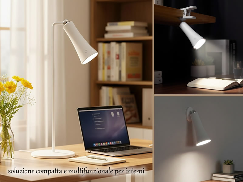 LAMPADA SCRIVANIA TENSAI 3W BIANCA RICAR