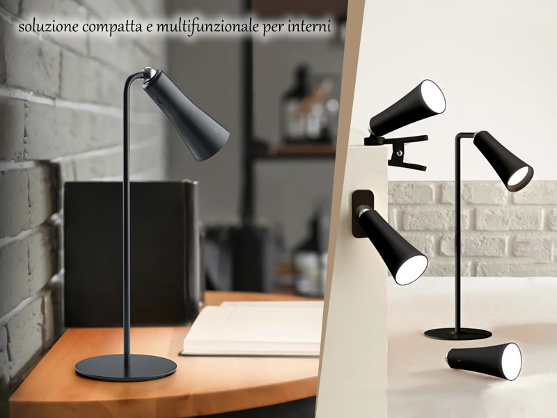 LAMPADA SCRIVANIA TENSAI 3W NERA RICARIC