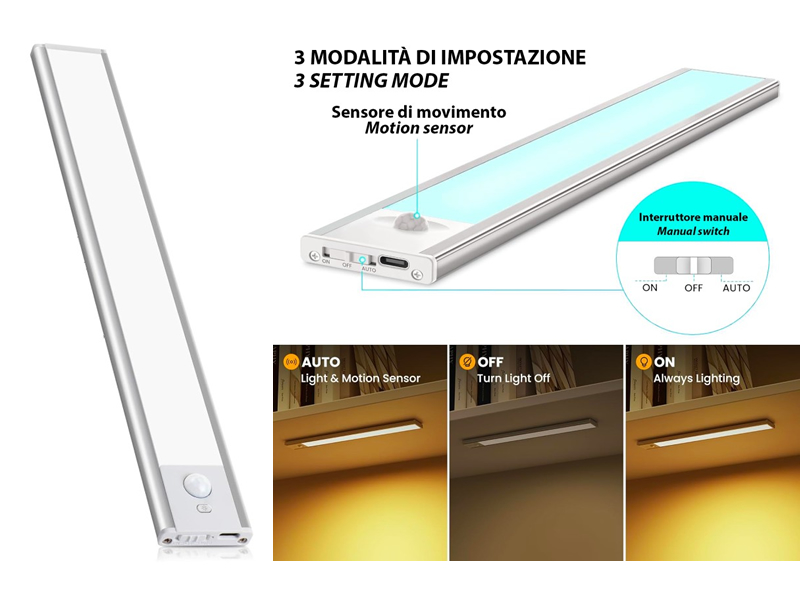 PLAFONIERA REGLETTE RICARIC.CM.40 MAGNET