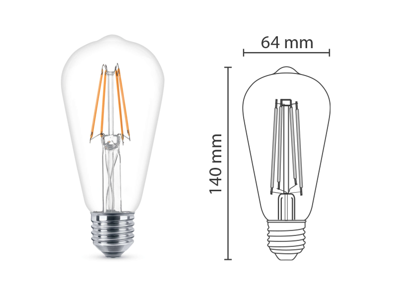 LAMPADA LED STICK BULBO W8 E27 C.